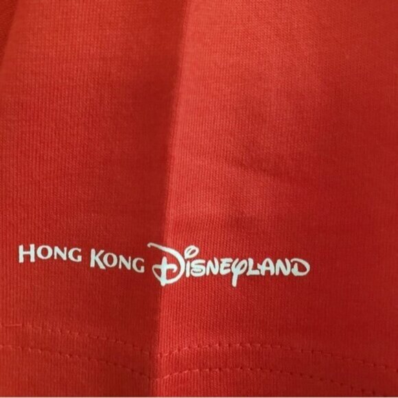 New Disneyland Hong Kong Red Graphic Tee Size Large Mickey Minnie Donald… - Picture 6 of 15